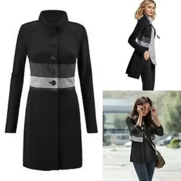 CAbi 3176 Convertible Zip Off Jacket Coat Black - Picture 1 of 7